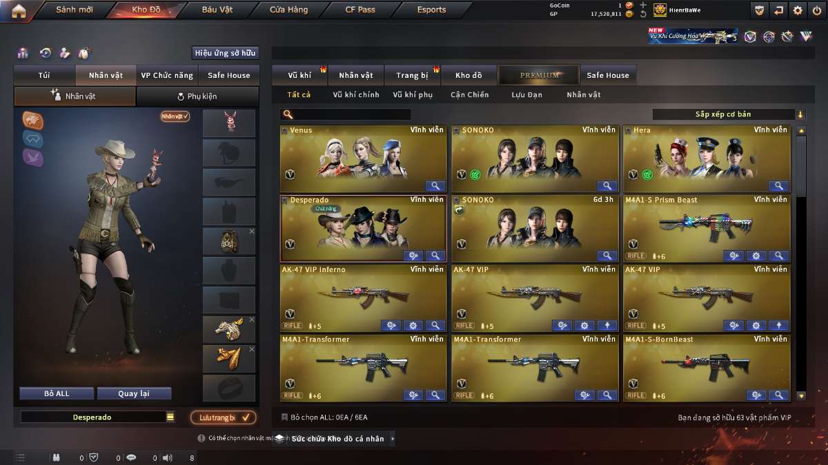 shop acc cf uy tin gia re